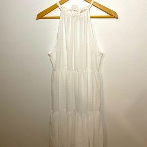 White halter dress